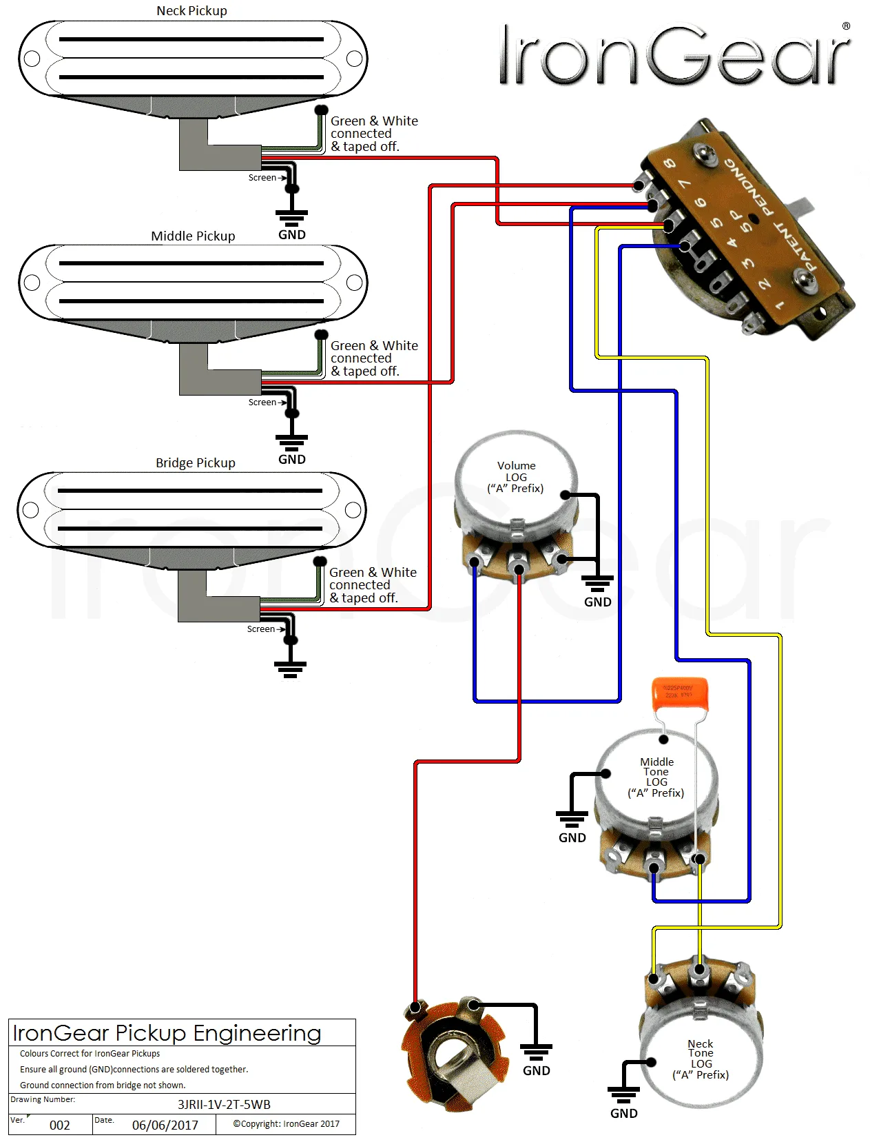 3 Humbucker Pickup Wiring Diagram 5 Way Switch Collection