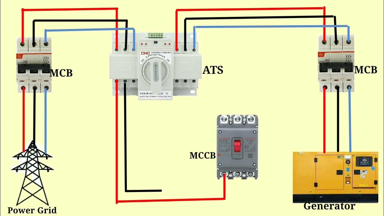3 Phase Automatic Transfer Switch Wiring Diagram Ats Automat