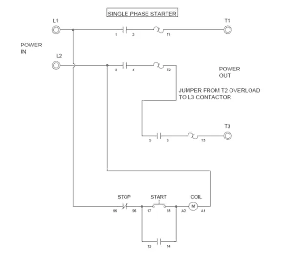 3 Phase Motor Contactor Wiring Diagram Guide Springer Controls