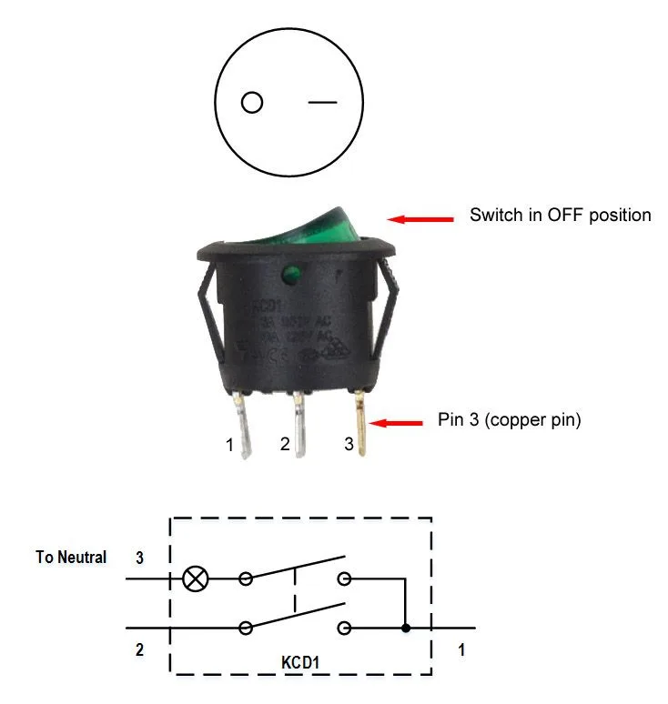 3 Pin Toggle Switch Connection Wiring A 12V Lighted Toggle S