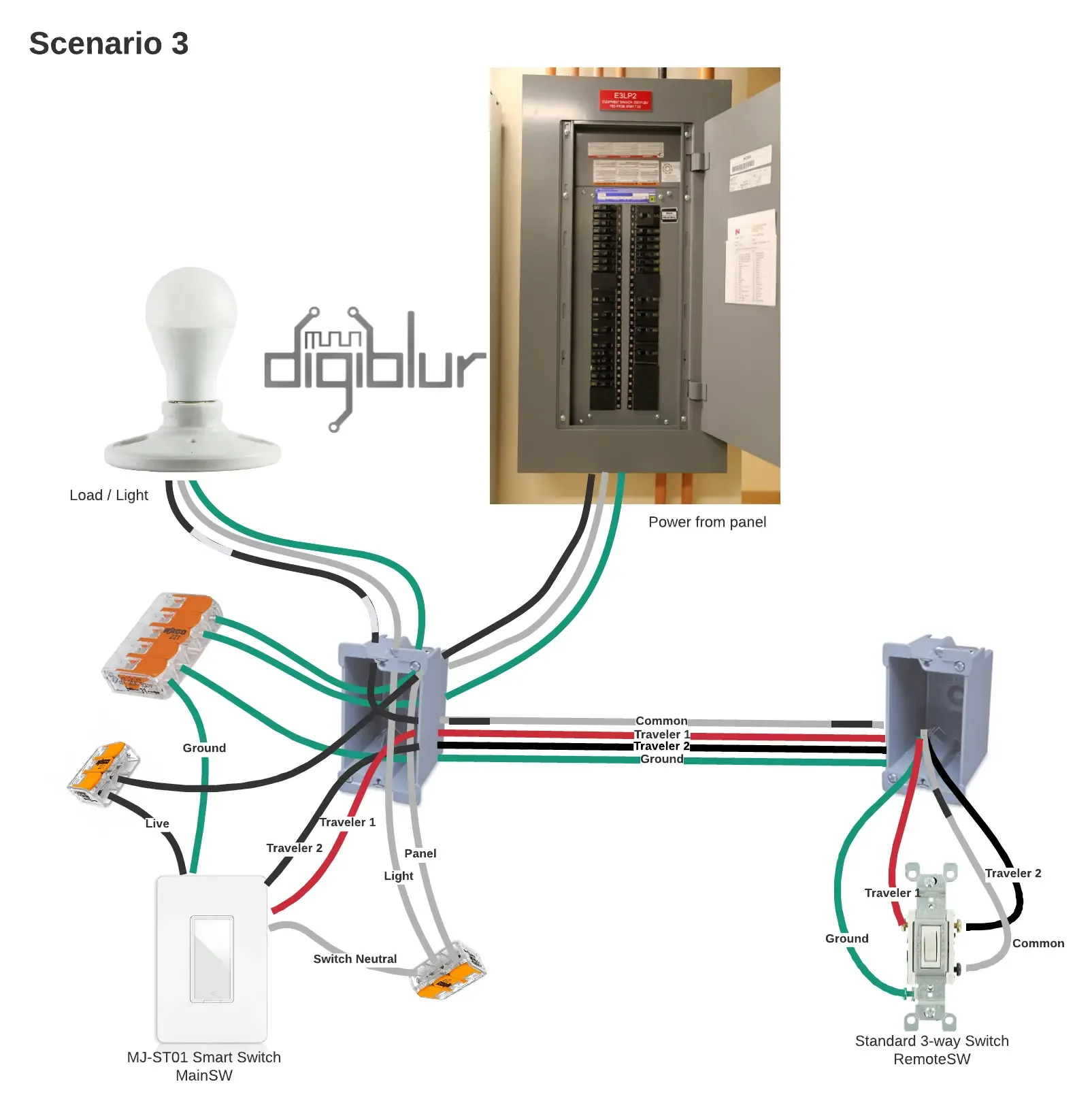 3 Way Wiring Diagrams Digiblurdiy