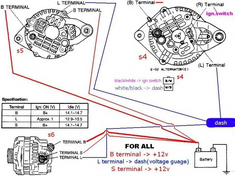 3 Wire Alternator Wiring Diagram Ford