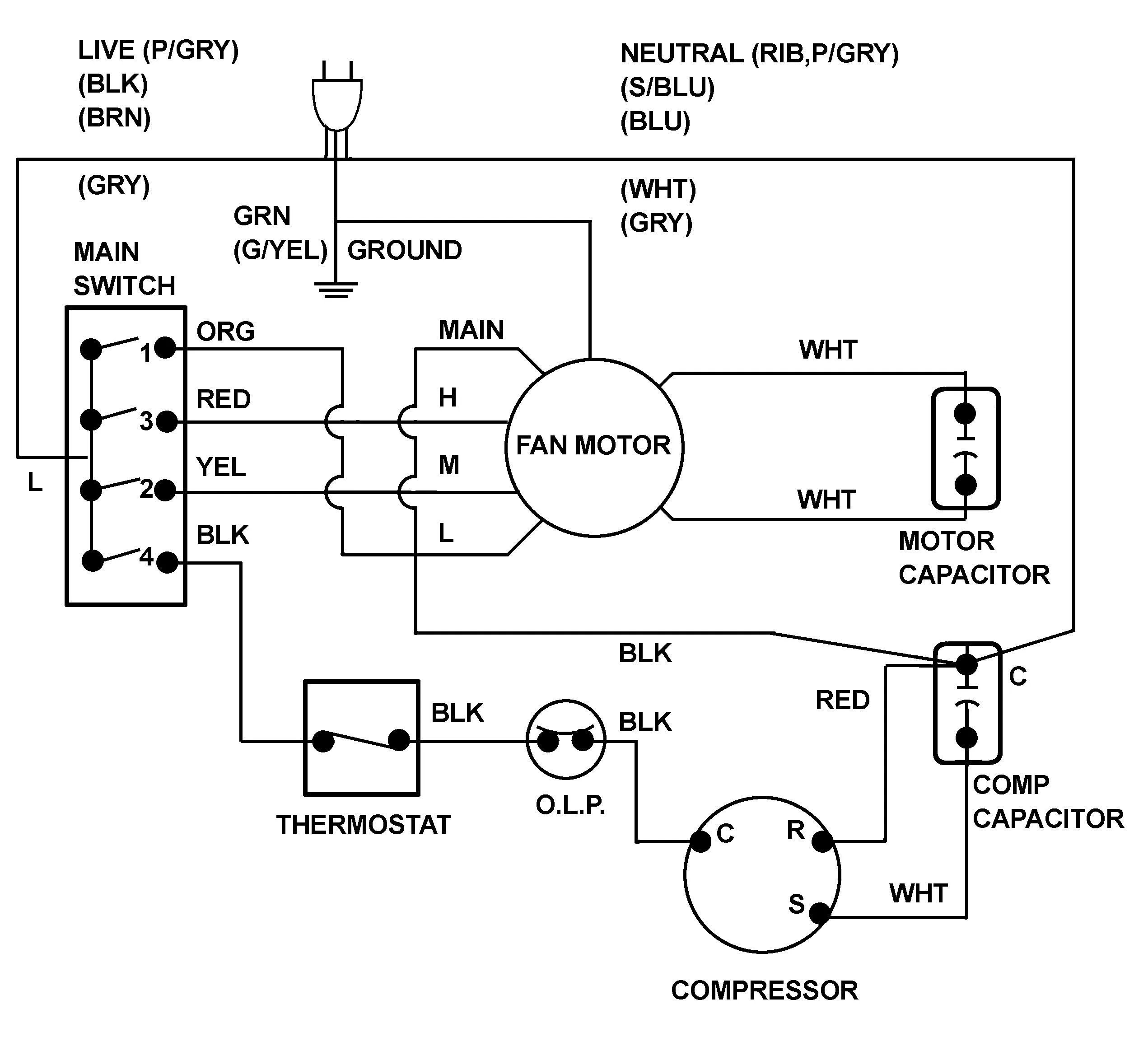 3 Wire Fan Motor Diagram Fan Diagram Wiring Table Switch Cir