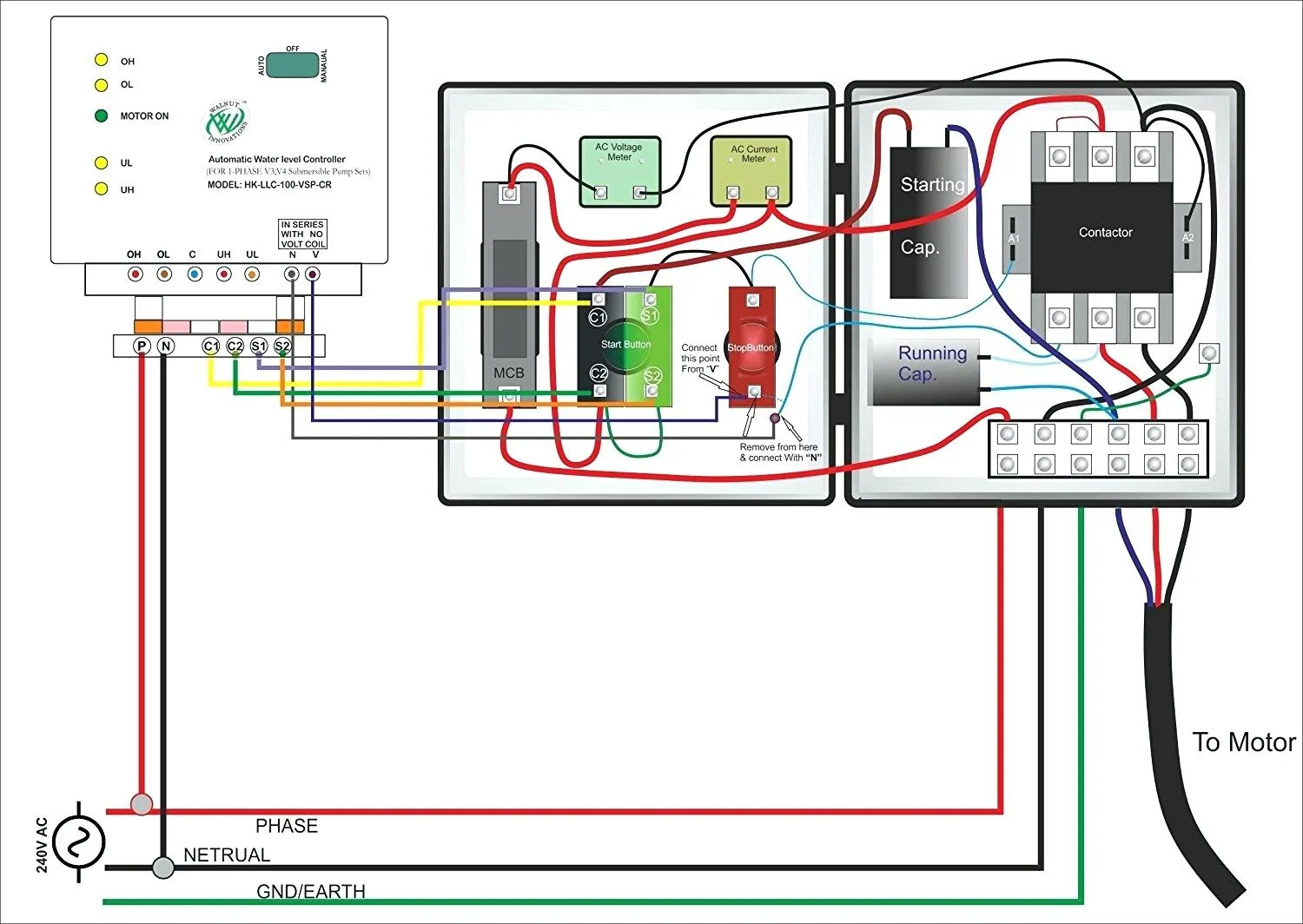 3 Wire Single Phase Submersible Pump Wiring Diagram Blissinspire