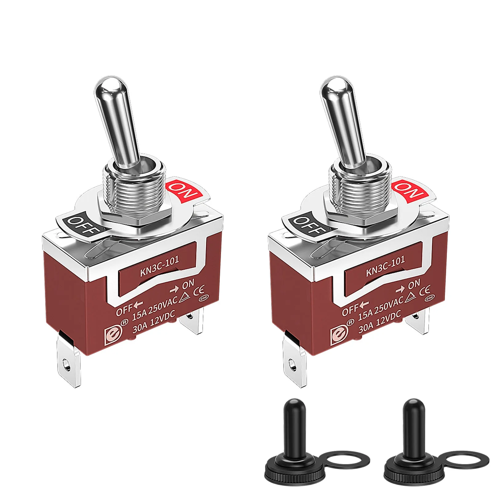 30A 12Volt Heavy Duty On Off Spst 2 Pin Toggle Switch With Boot Cover Daier