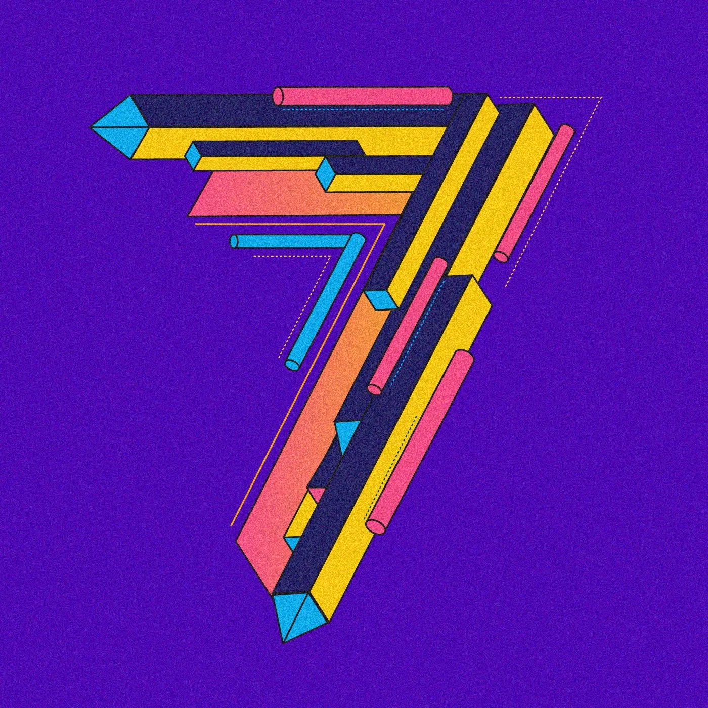 36 Days Of Type 2016 On Behance 36 Days Of Type Number 7 Design Art Fonts Alphabet Poster