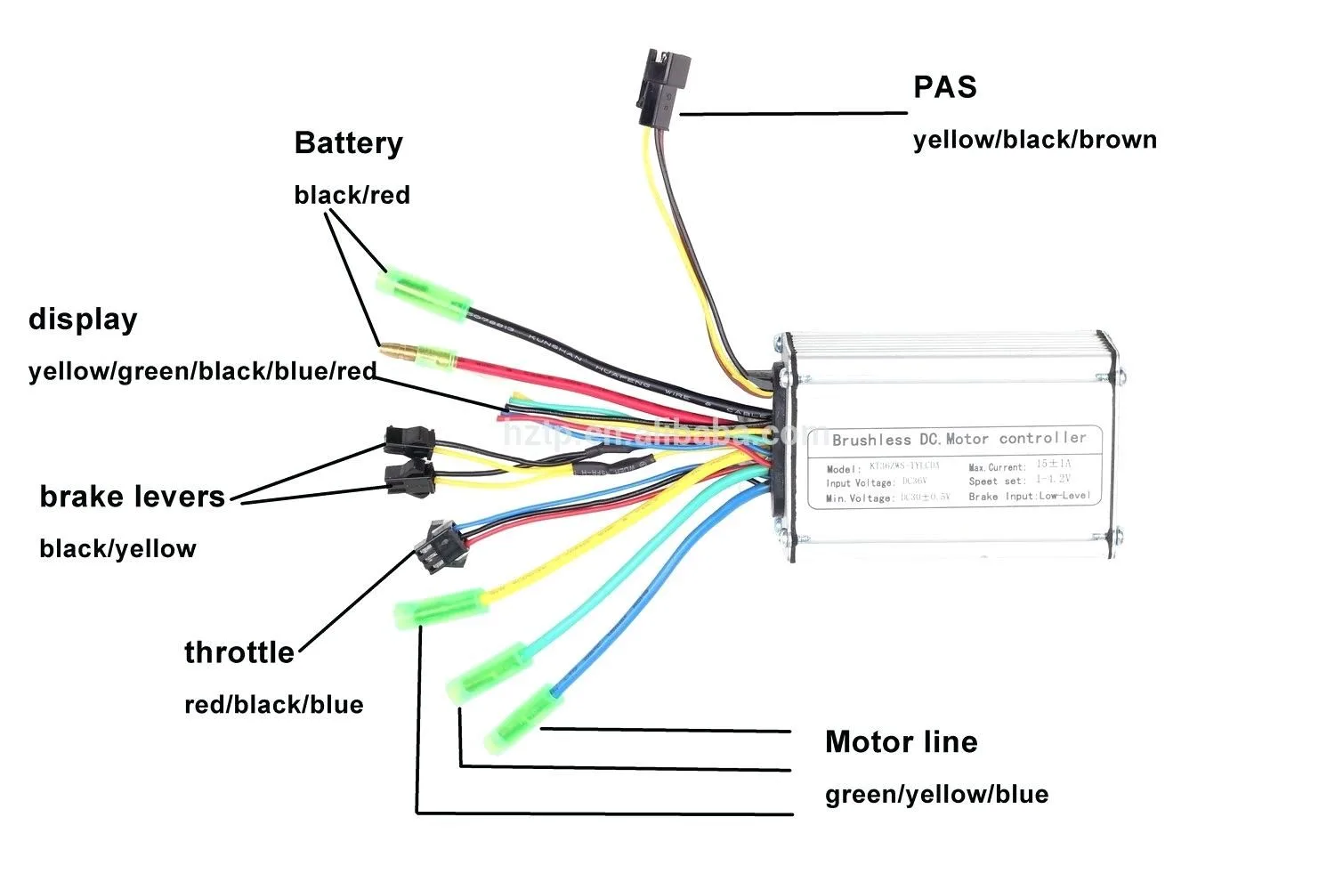 36 Volt E Bike Controller Wiring Diagram