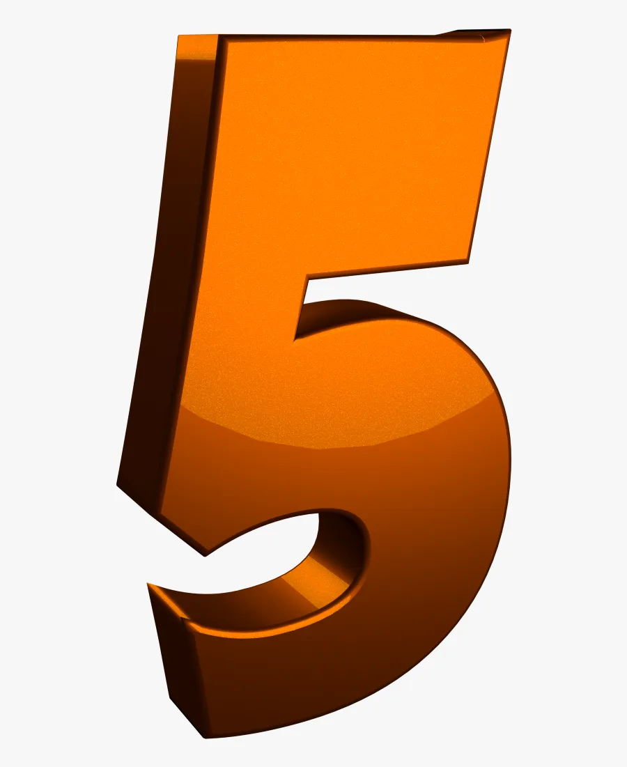 3D 5 Five Number Number 5 In 3D Png Free Transparent Clipart Clipartkey