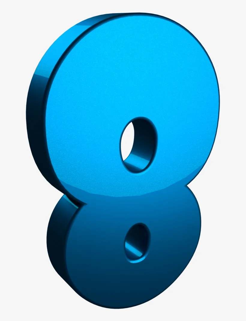 3D 8 Eight Number Number 8 3D Png Transparent Png 1600X1200 Free Download On Nicepng