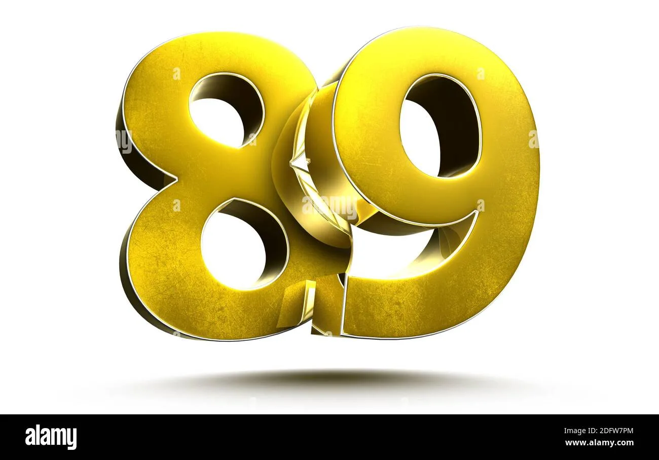 3D Number 89 Cut Out Stock Images Pictures Alamy