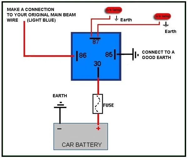 4 Pin Relay Wiring Diagram Horn