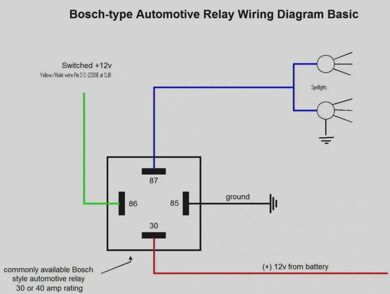 4 Pin Relay Wiring Diagram Horn