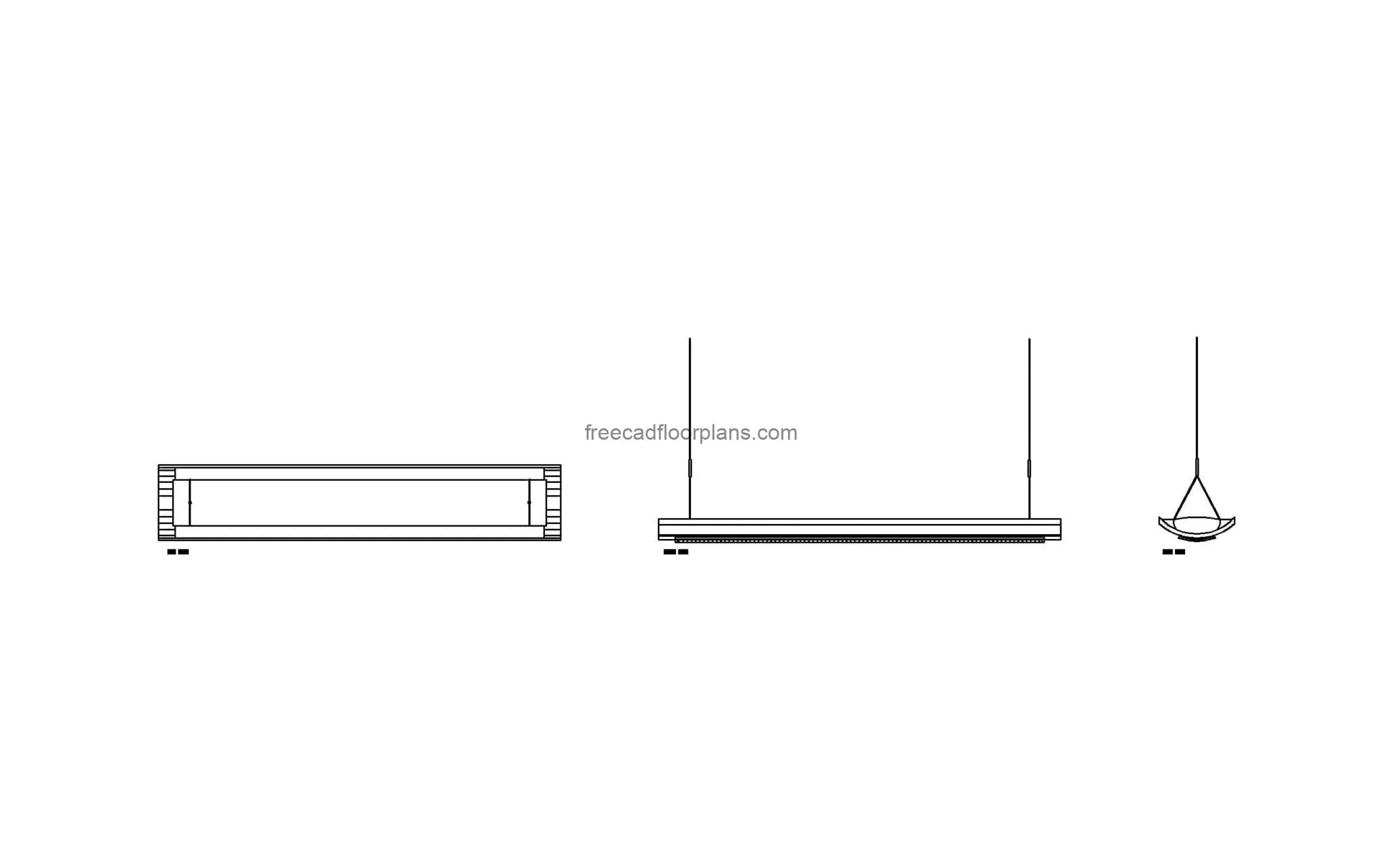 48 In Fluorescent Light Fixture Autocad Block Free Cad Floor Plans