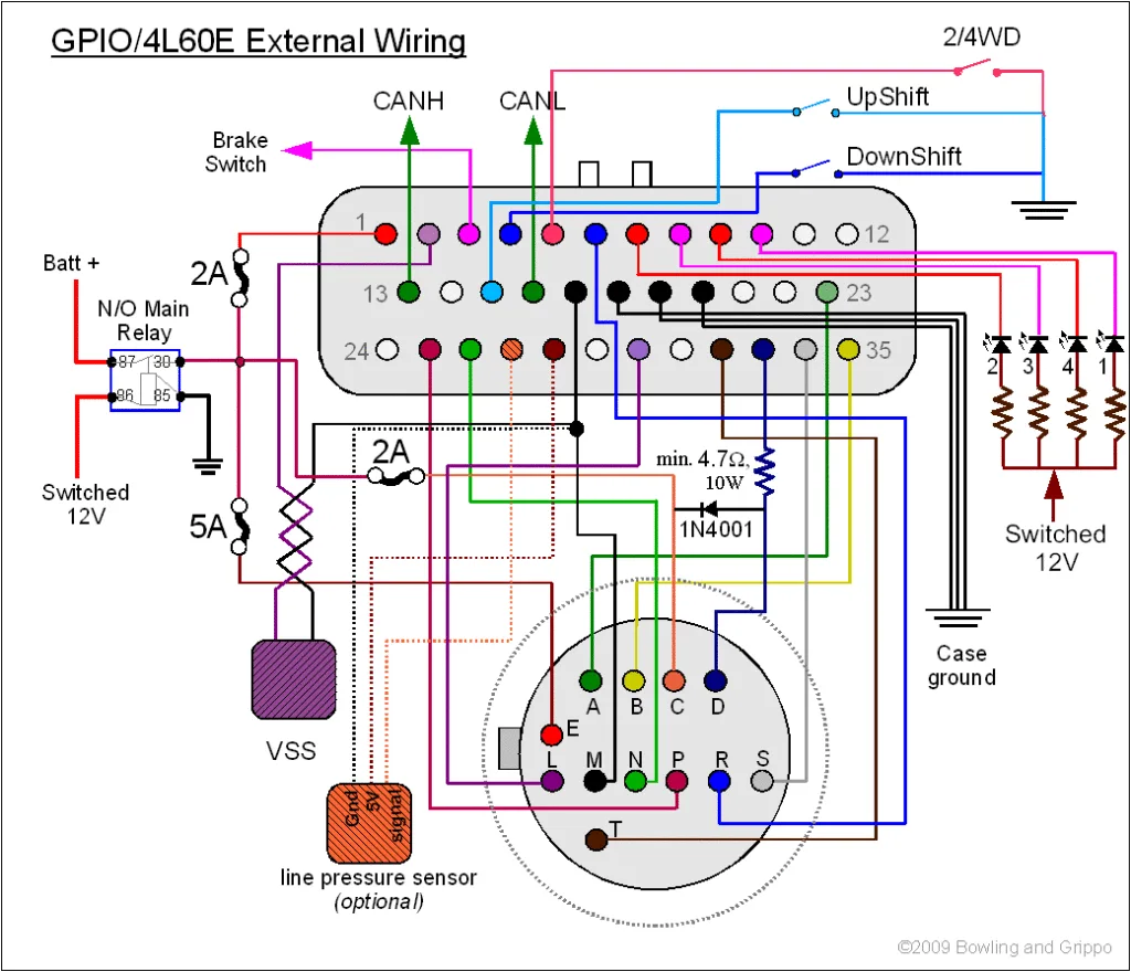 4L60E Transmission External Wiring Harness Diagram