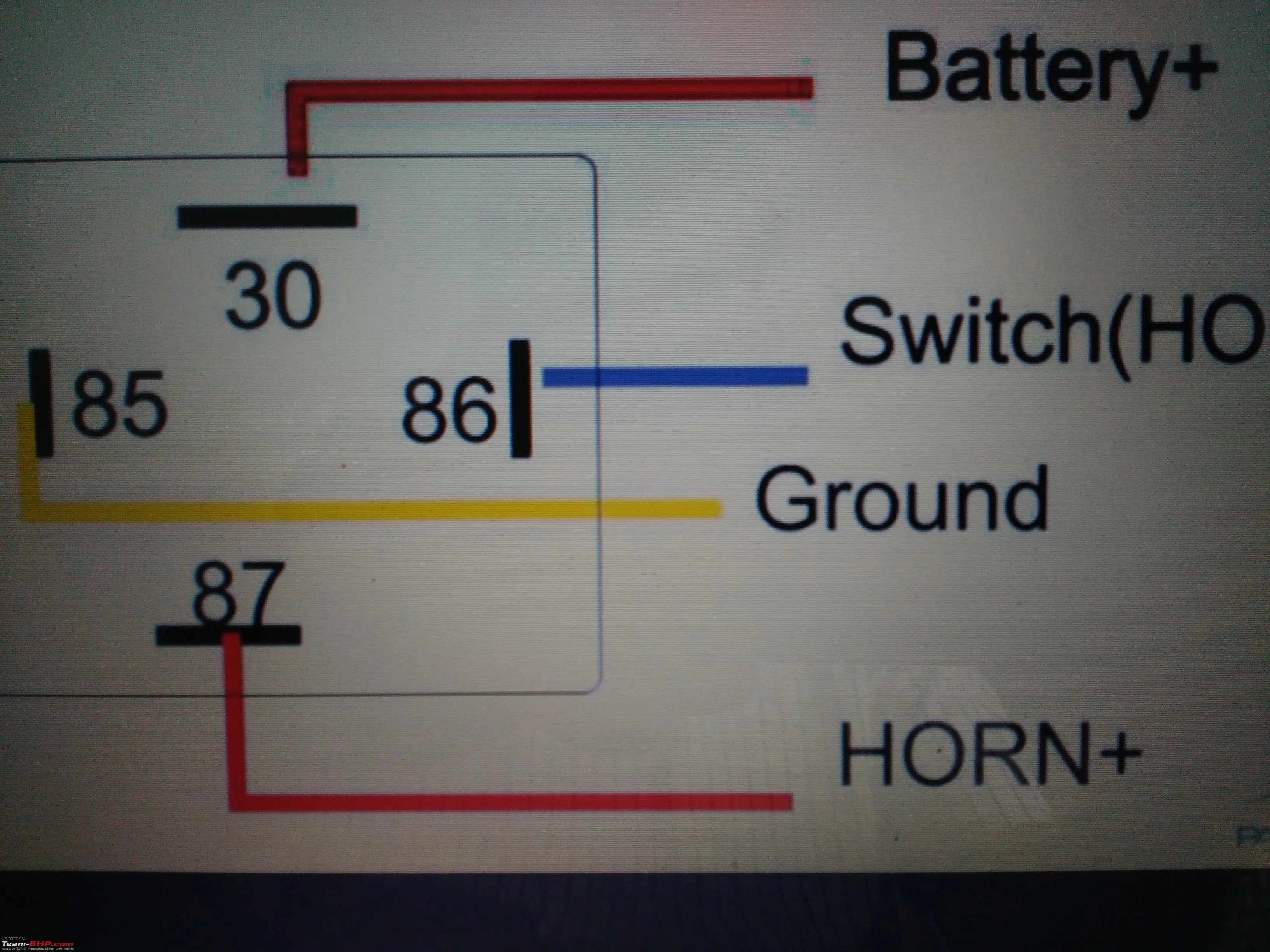 5 Pin Horn Switch Wiring Diagram Automotive Horns