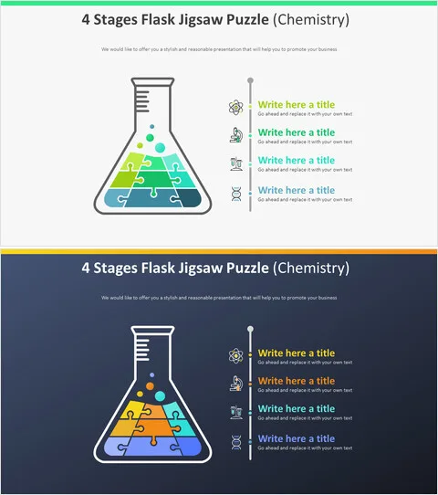 5 Steps Pyramid Diagram Chemistry