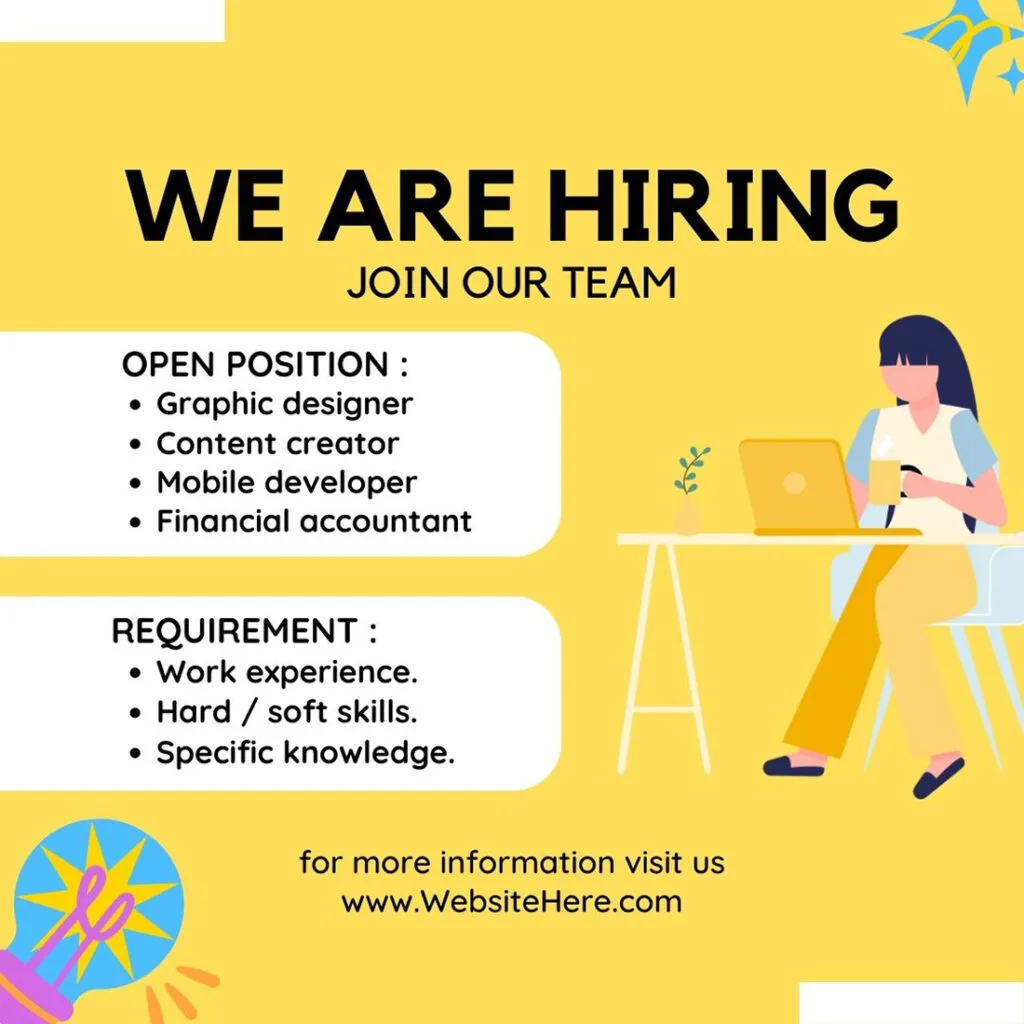 5 We Are Hiring Poster Job Banner Or Social Media Post Template Masterbundles