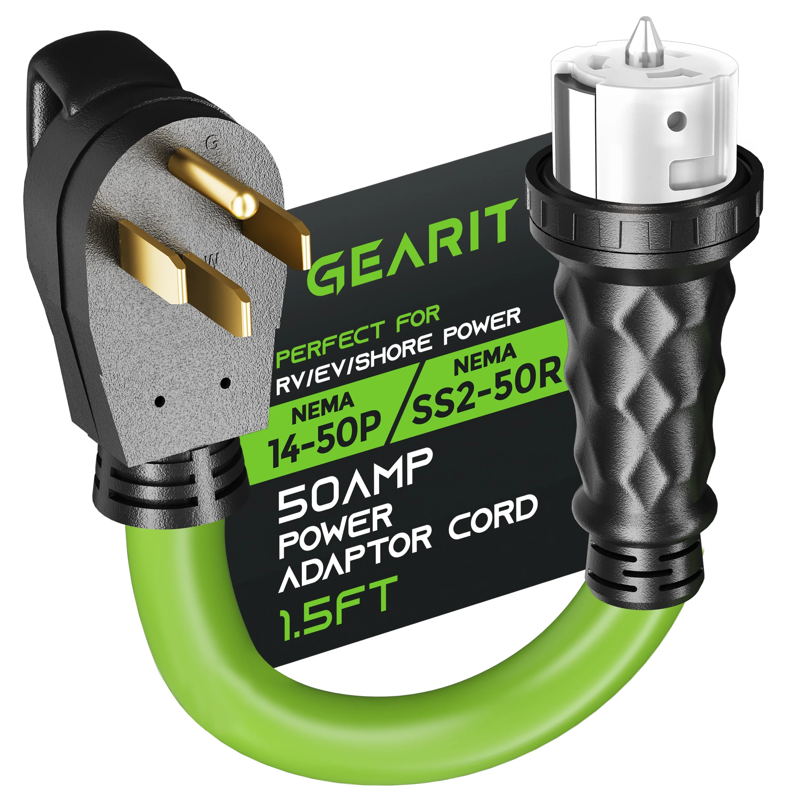 50 Amp Nema 14 50P To Ss2 50R Adapter Extension Cord Cable 1 5 Feet Gearit