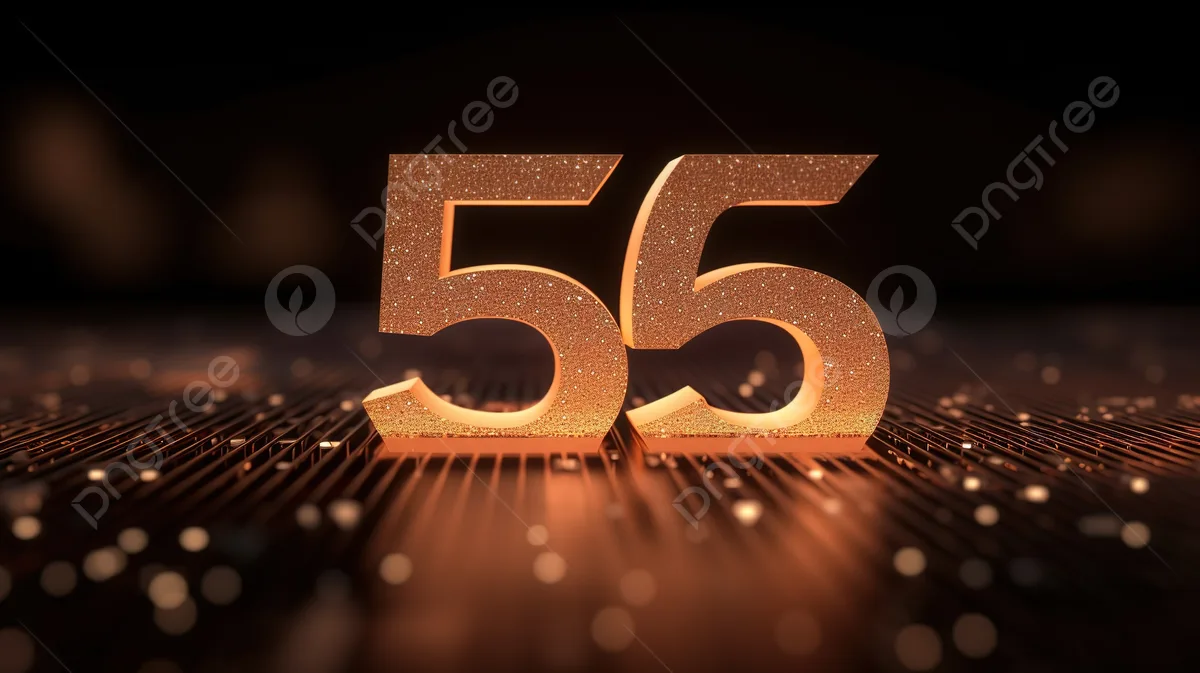 어두운 배경에 황금 숫자 55가 켜져 있습니다 추상 Bokeh 배경에 대해 3D 청동 5G 텍스트 고화질 사진 사진 배경 일러스트 및 사진 무료 다운로드 Pngtree