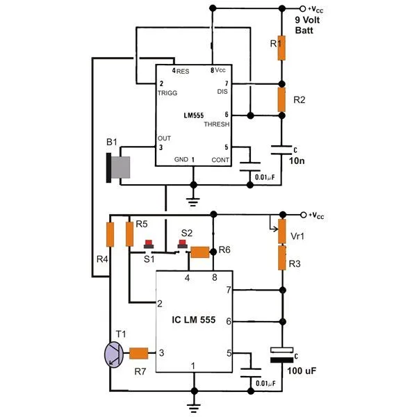 555 Timer Wiring Diagrams