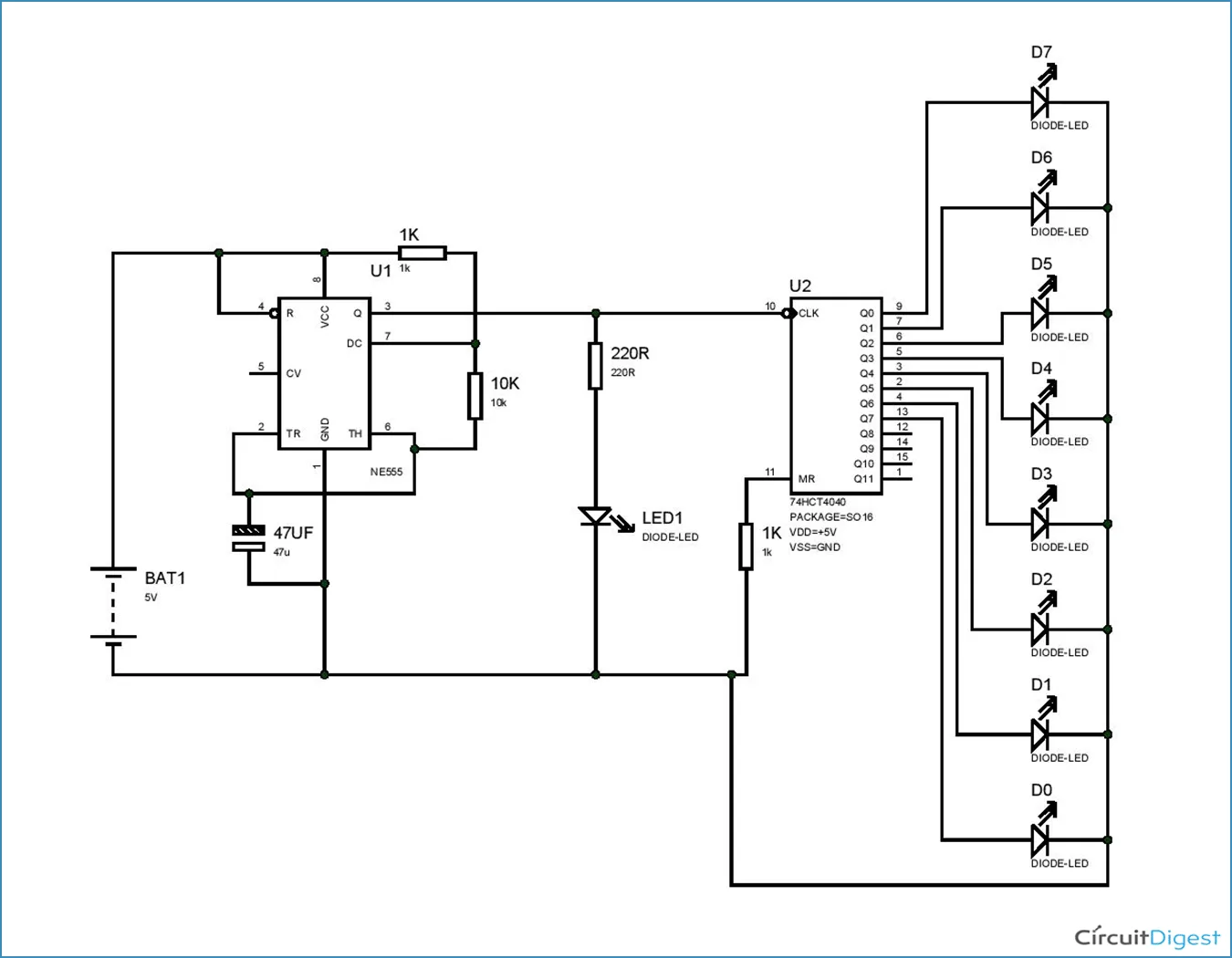 555 Timer Wiring Diagrams