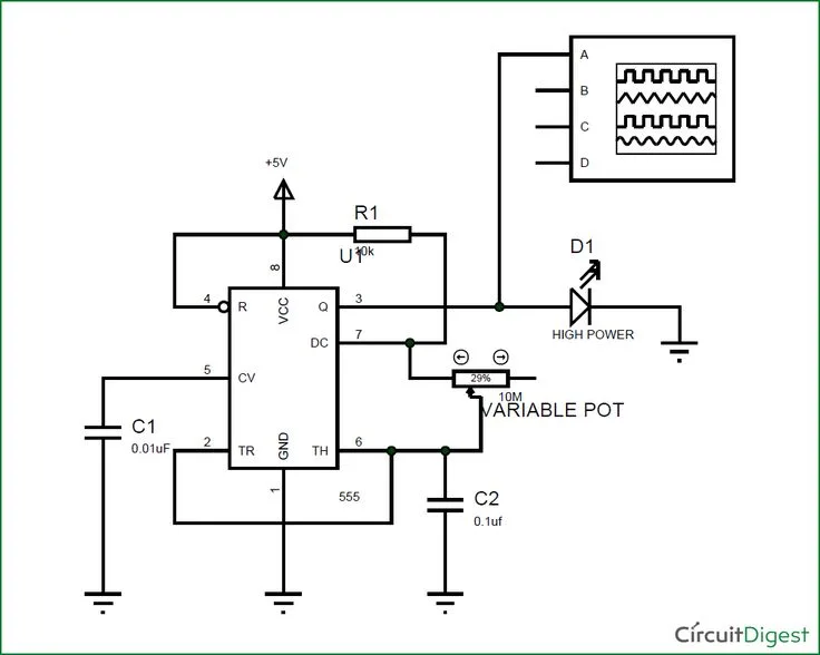 555 Timer Wiring Diagrams