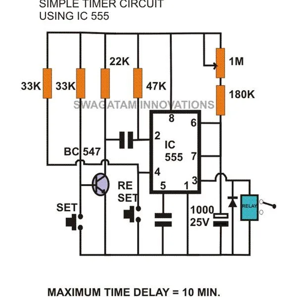 555 Timer Wiring Diagrams