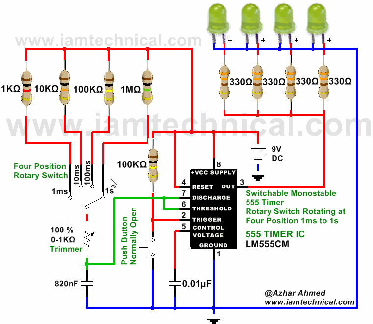 555 Timer Wiring Diagrams