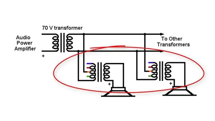 70 Volt Amplifier Wiring Diagram 70V Speaker Impedance Calcu