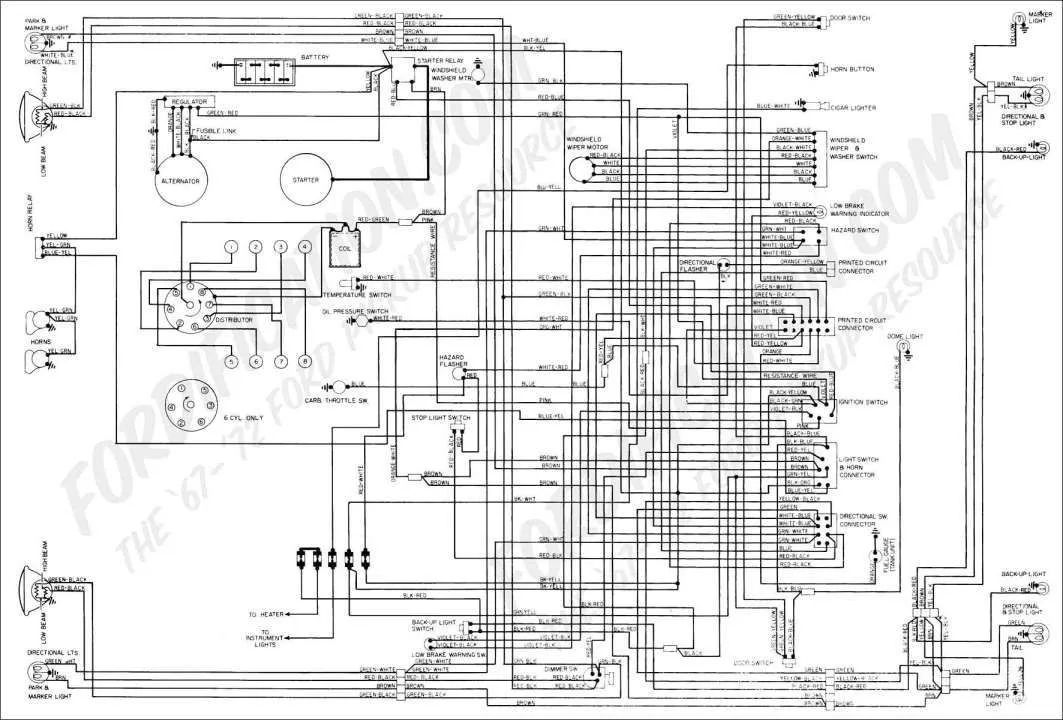 72 Ford Steering Column Wiring Diagram