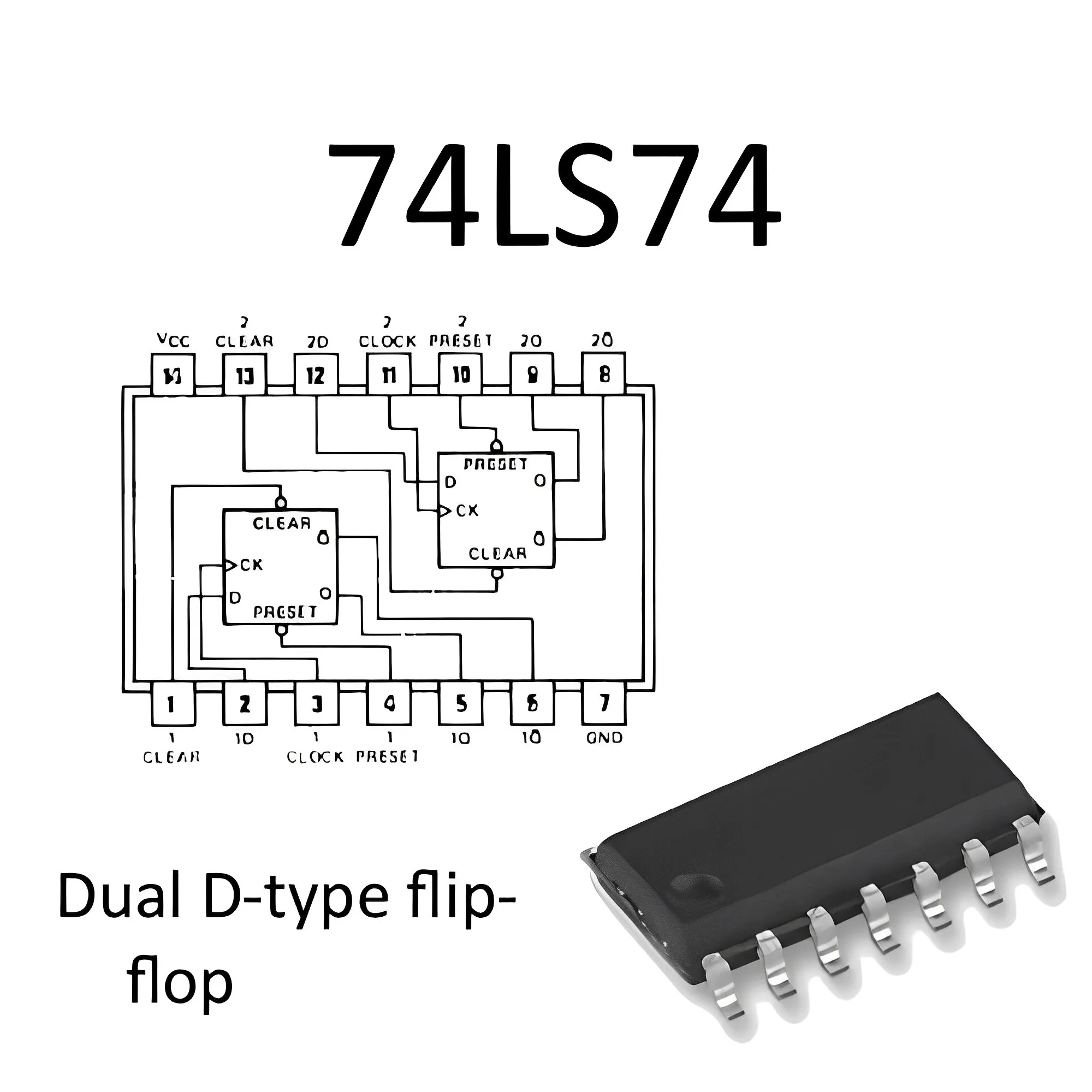 74Ls74 Pin Diagram Reduced