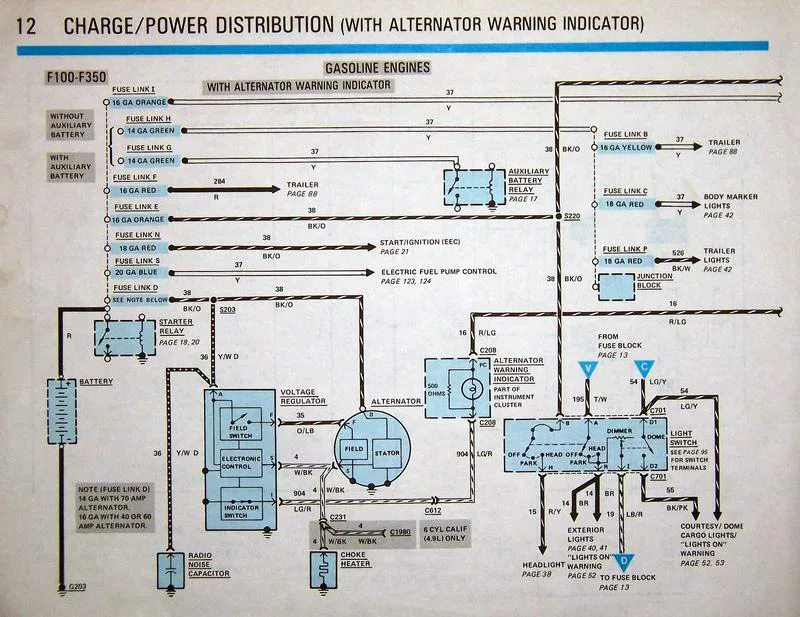 76 Ford Bronco Alternator Wiring Diagram
