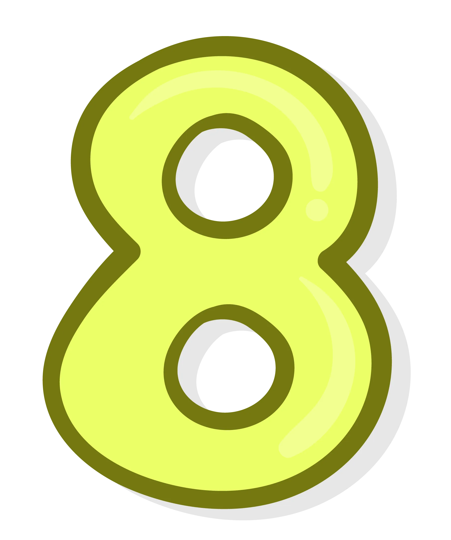 8 Digit Numerals Number Eight Digital Figures Free Png