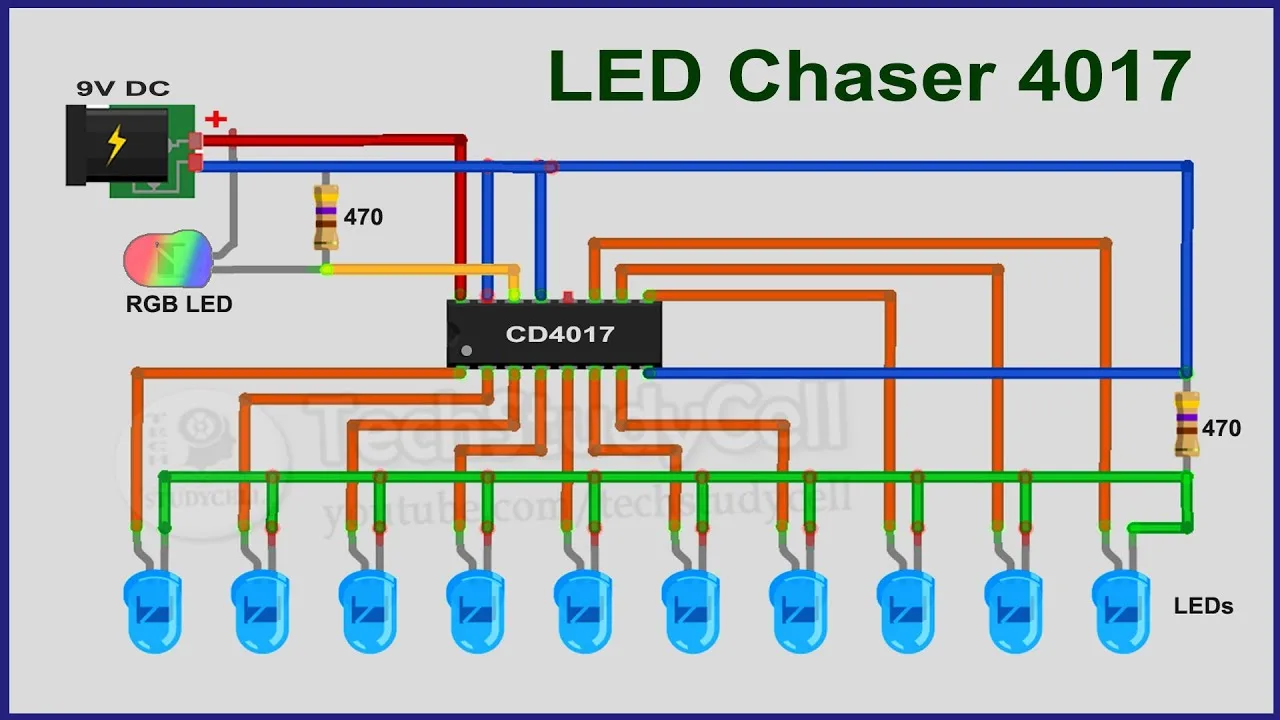 8 Led Chaser Circuit Diagram