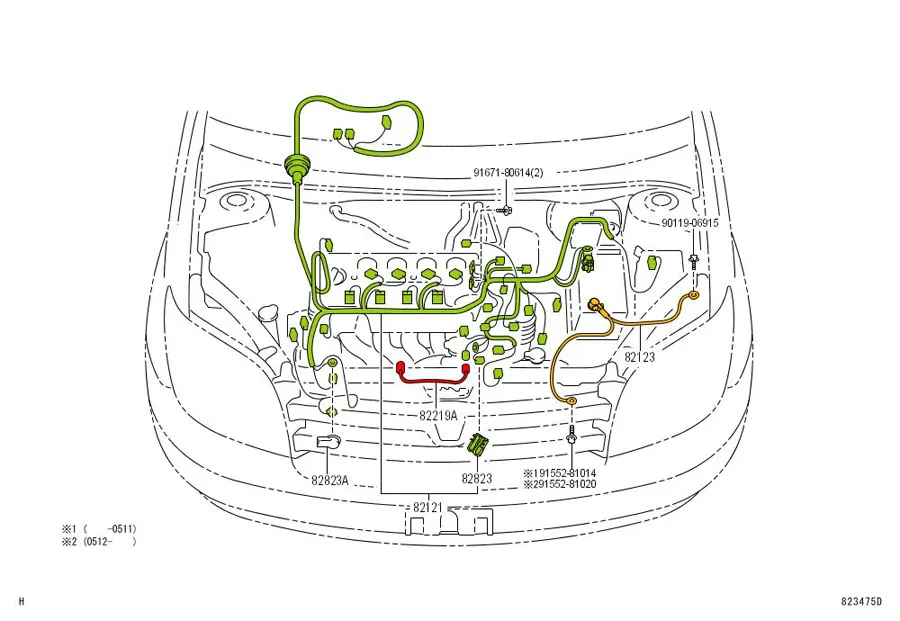 8221952040 Toyota Wire Sensor Wiring Toyota Parts Overstock Lakeland Fl