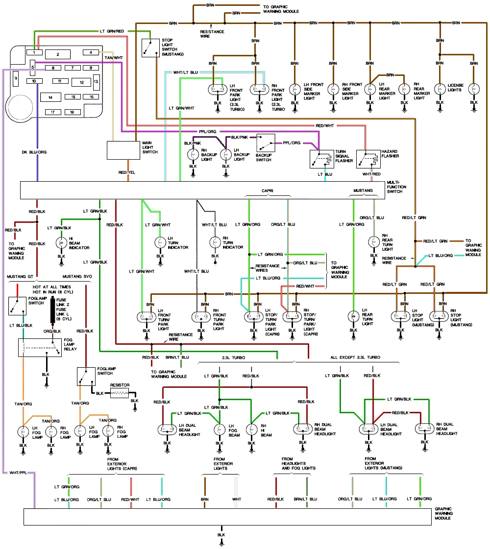 89 Mustang Headlight Switch Wiring Diagram