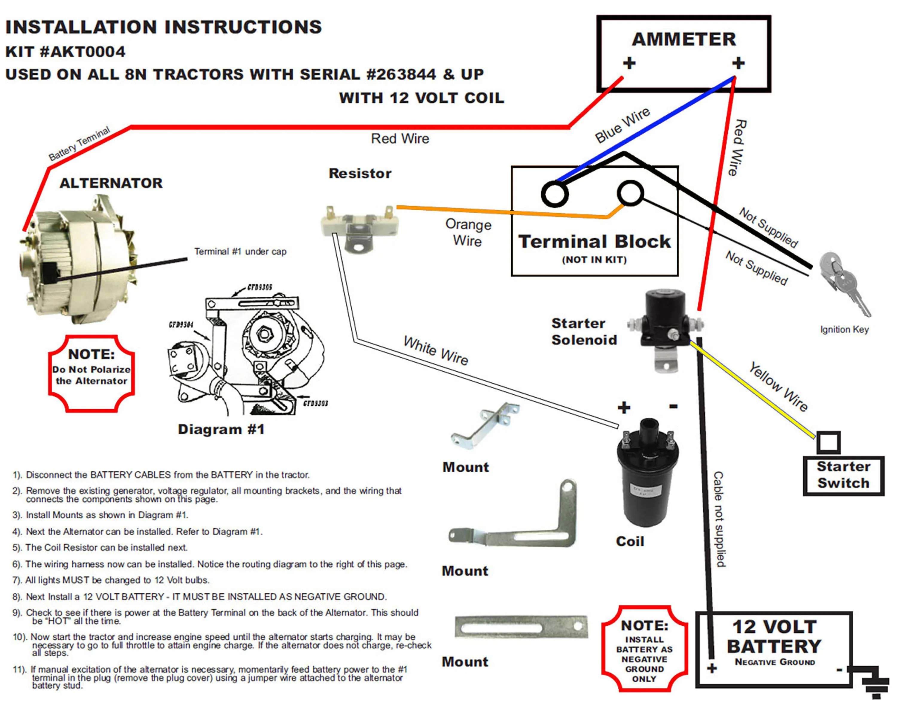 8N Ford Tractor Diagrams
