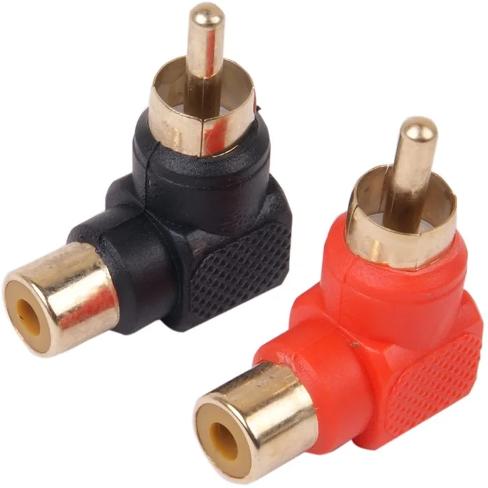 90 Angled Rca Adapters Pair Audiophonics