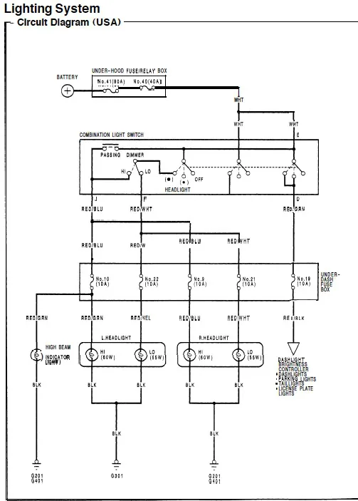 92 Civic Power Window Wiring Diagram