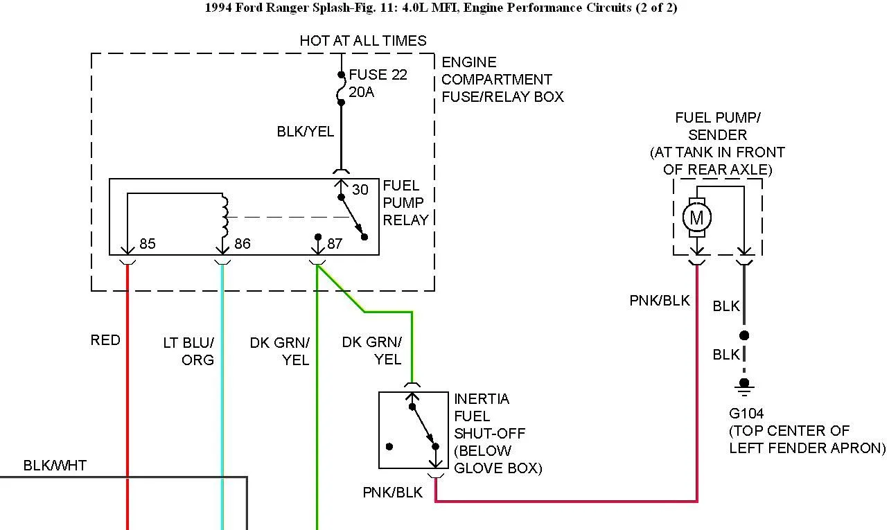 94 Mustang Fuel Pump Wiring Diagram