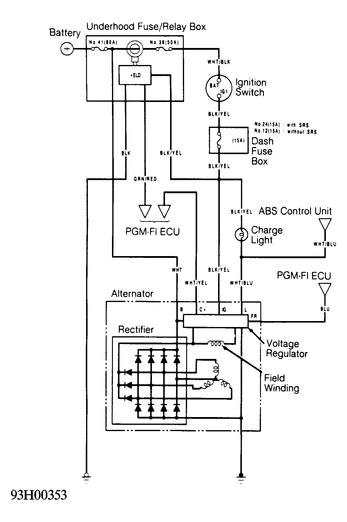 96 Honda Civic Alternator Wiring Diagram