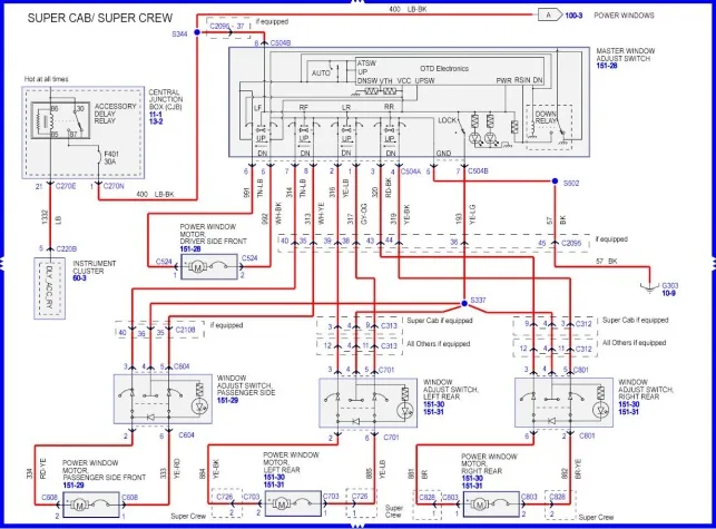 97 Ford Power Window Wiring Diagram
