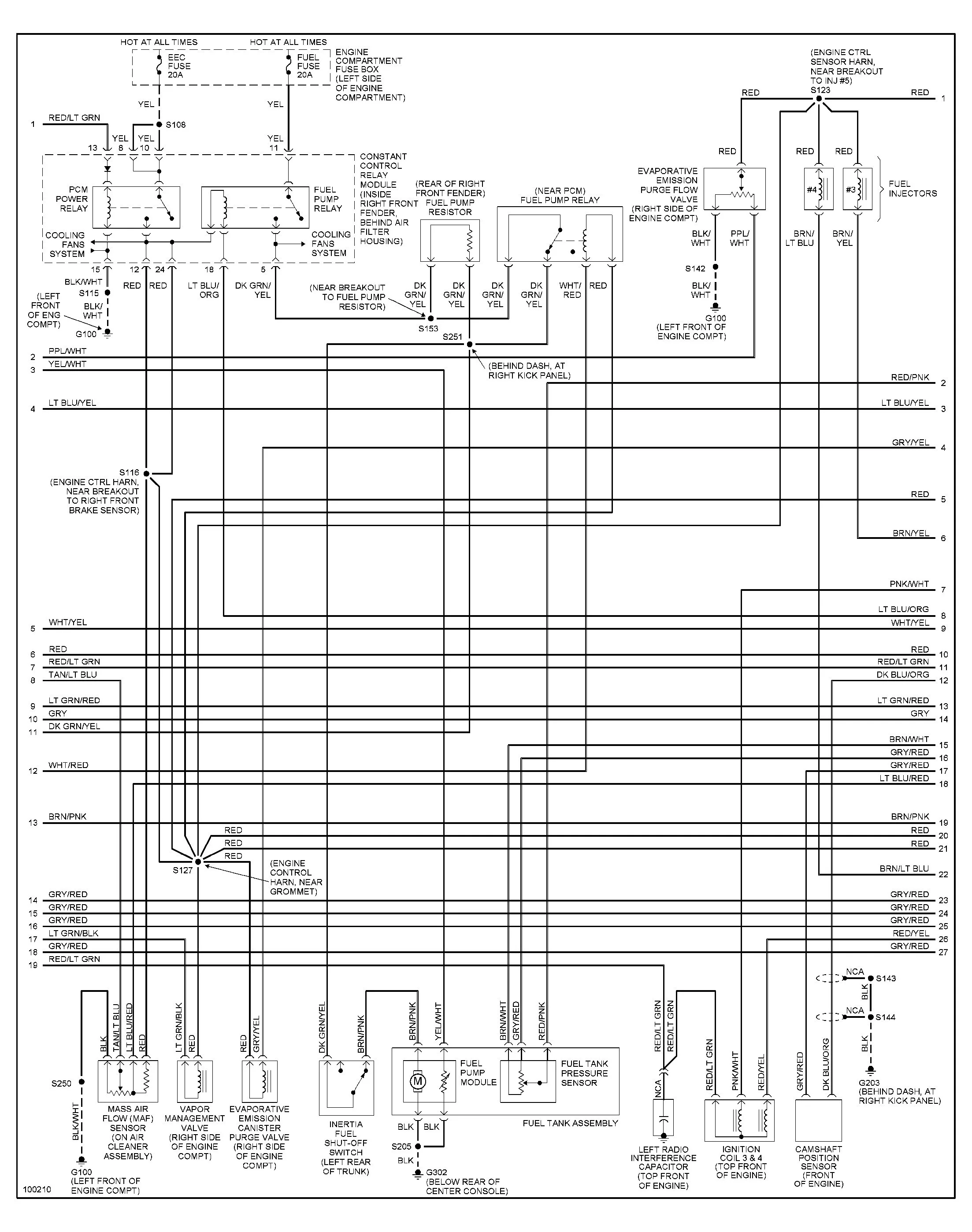99 Mustang Ac System Diagram Mustang 94 95 Diagram Ccrm Gt A