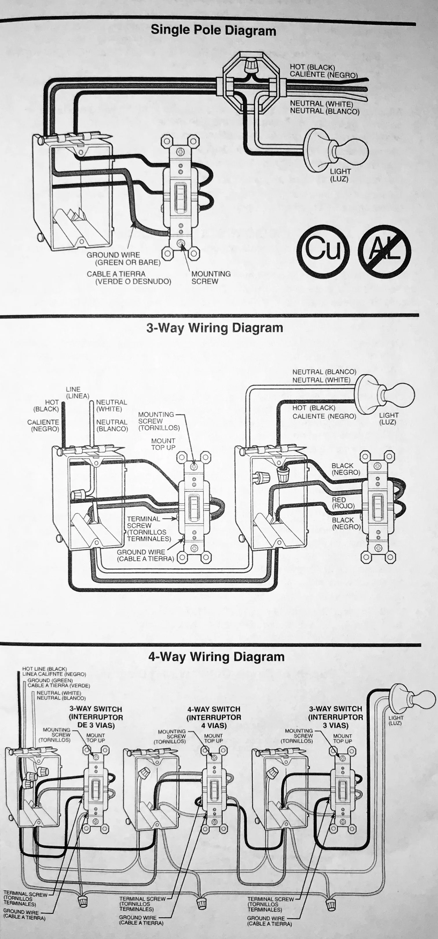 A Diagram Of A Single Pole And 3 Way Switch Diagram Binati
