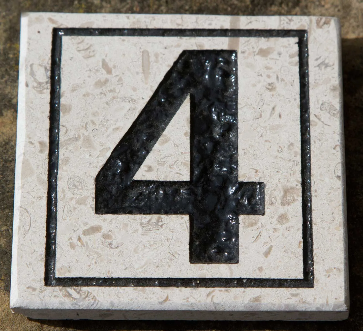 A Limestone House Number A Beautiful Stone In Which You Can See The Fossils Limestone House