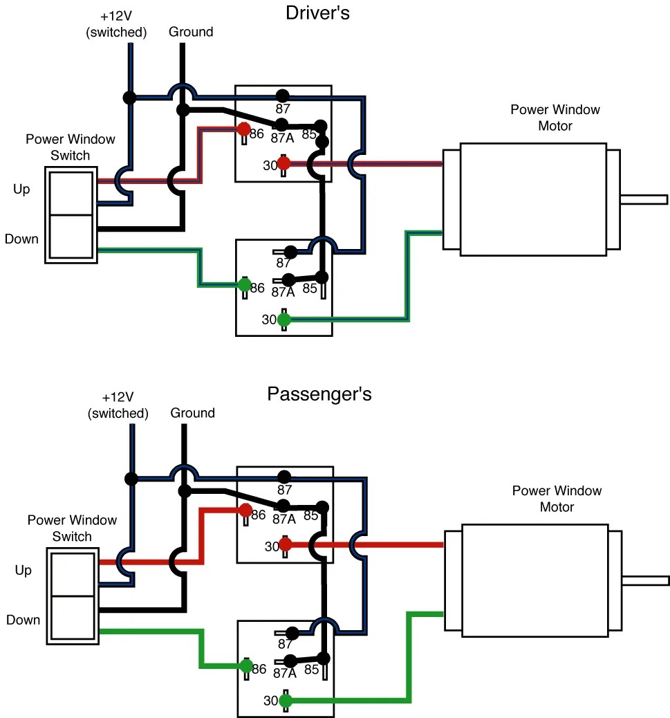 A1 Power Window Wiring Diagram