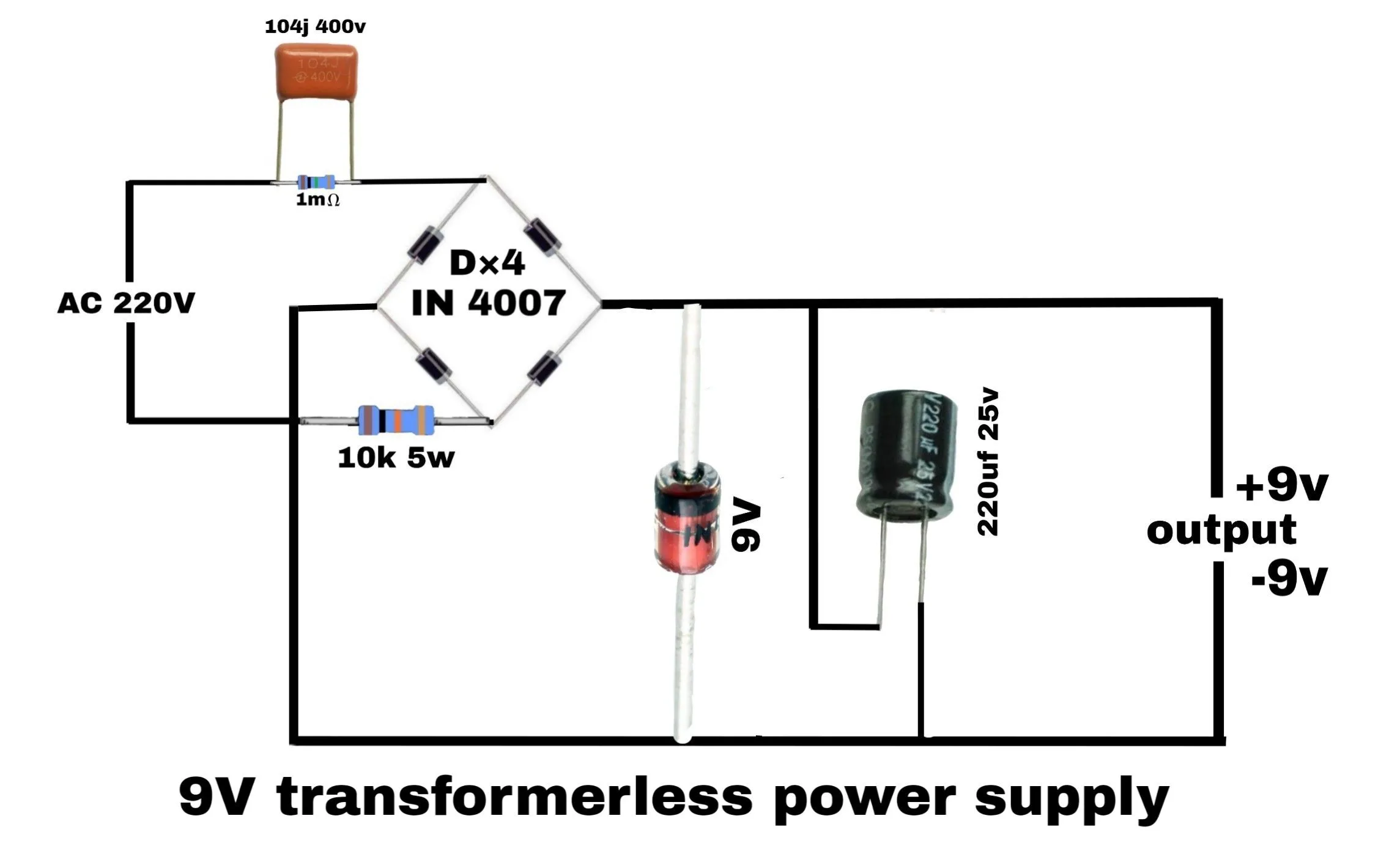 Ac To Dc Converter Circuit Diagram Without Transformer