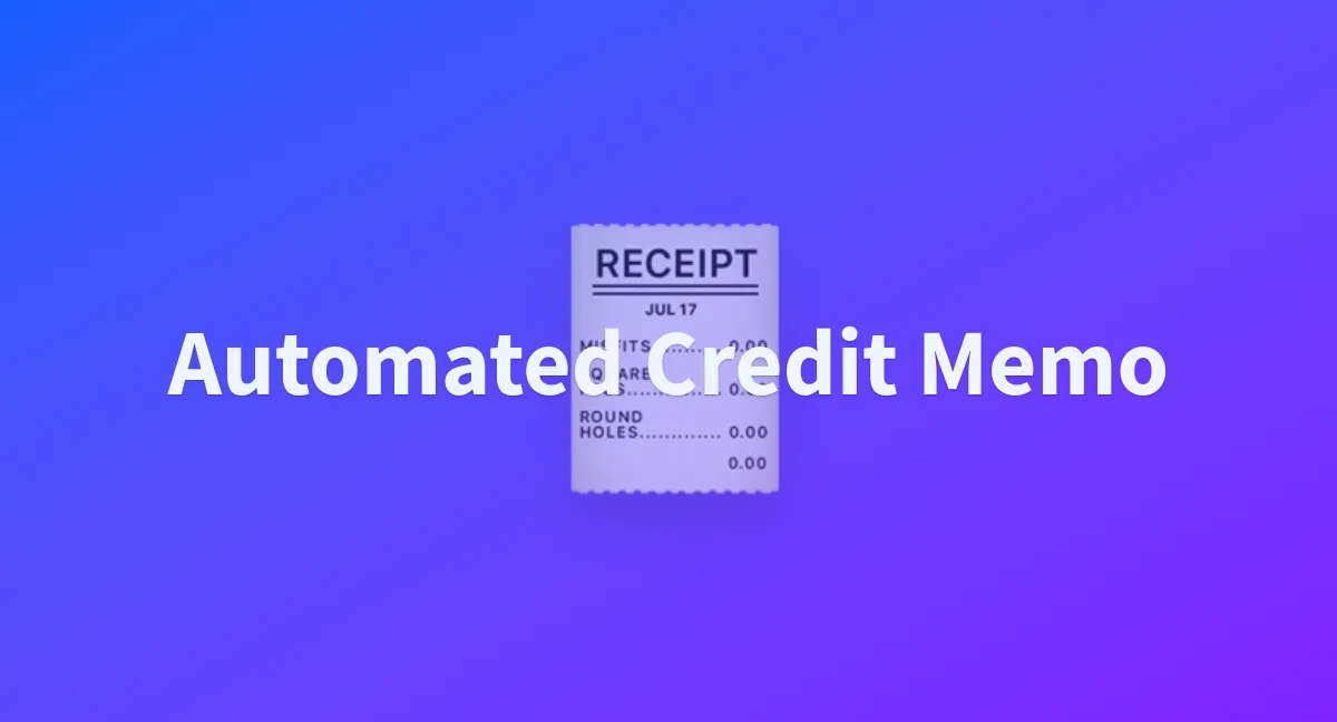 Acc Ltd Automated Credit Memo At Main