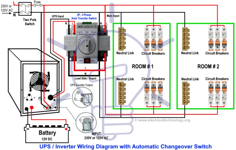 Acdc Change Over Switch Wiring Diagram Mcb Changeover Switch