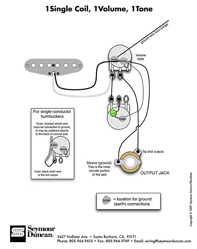Acoustic Electric Guitar Wiring Diagrams 1 Pickup Guitar Dia